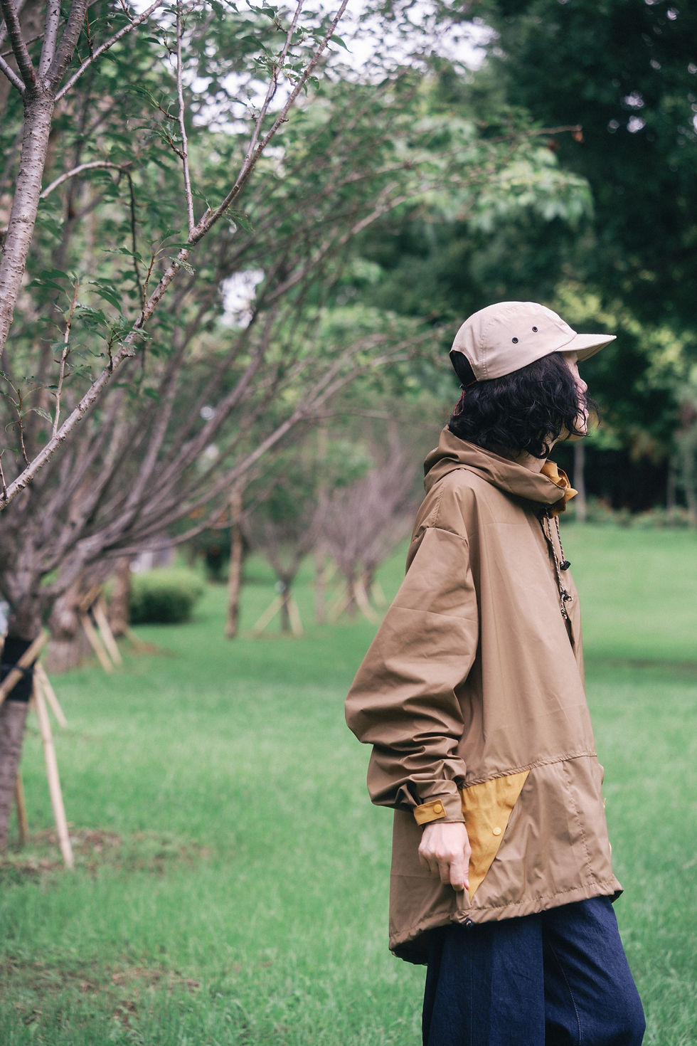 Thumbnail: Waterproof Parka Rain Jacket Unisex Coats (Brown)