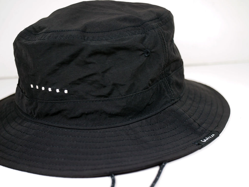 Thumbnail: Waterproof Bucket Hat with 12 Colors Removable chin cord strap (Black)