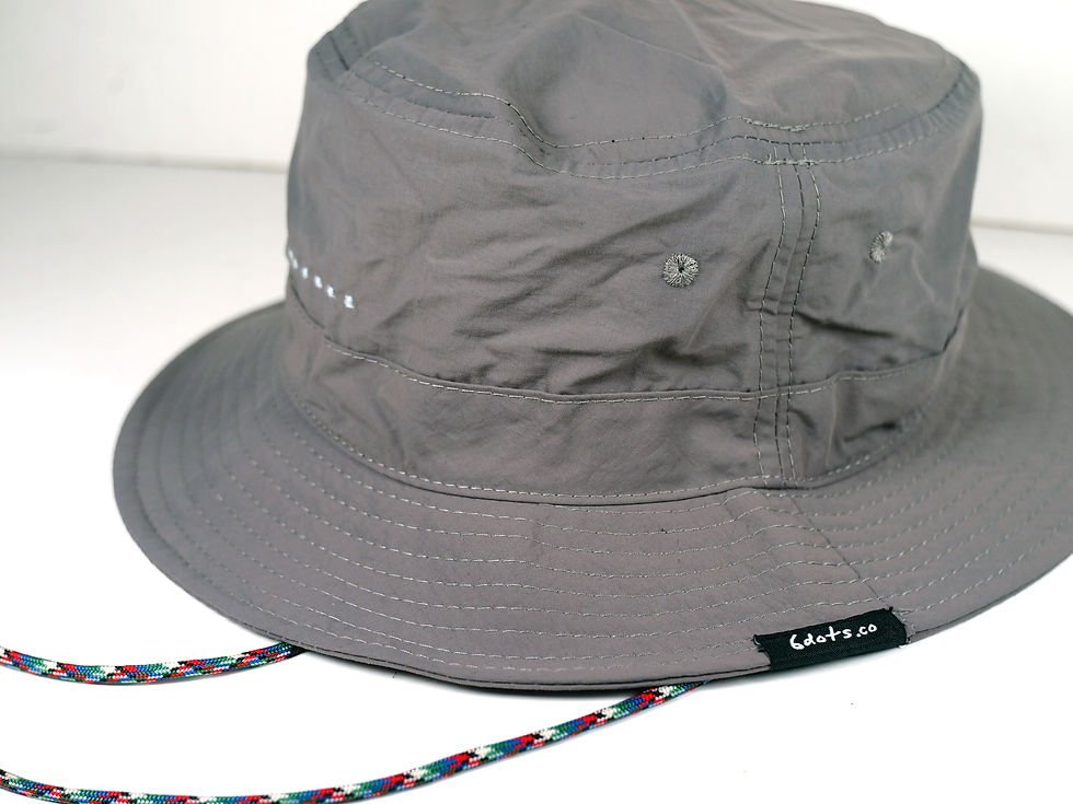 Thumbnail: Waterproof Bucket Hat with 12 Colors Removable chin cord strap (Grey)