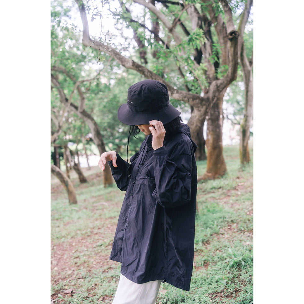 縮圖：Sun Protection Pocketable Parka Pullover Jacket (Black)