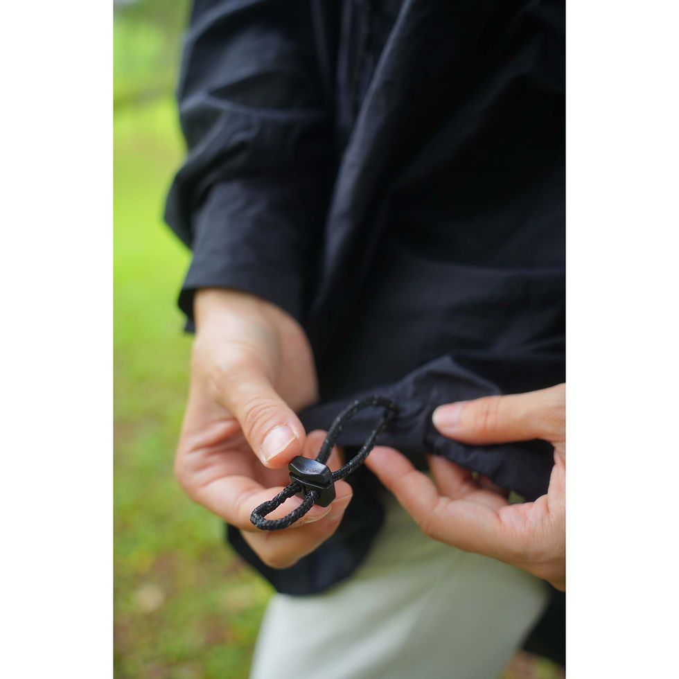 Thumbnail: Sun Protection Pocketable Parka Pullover Jacket (Black)