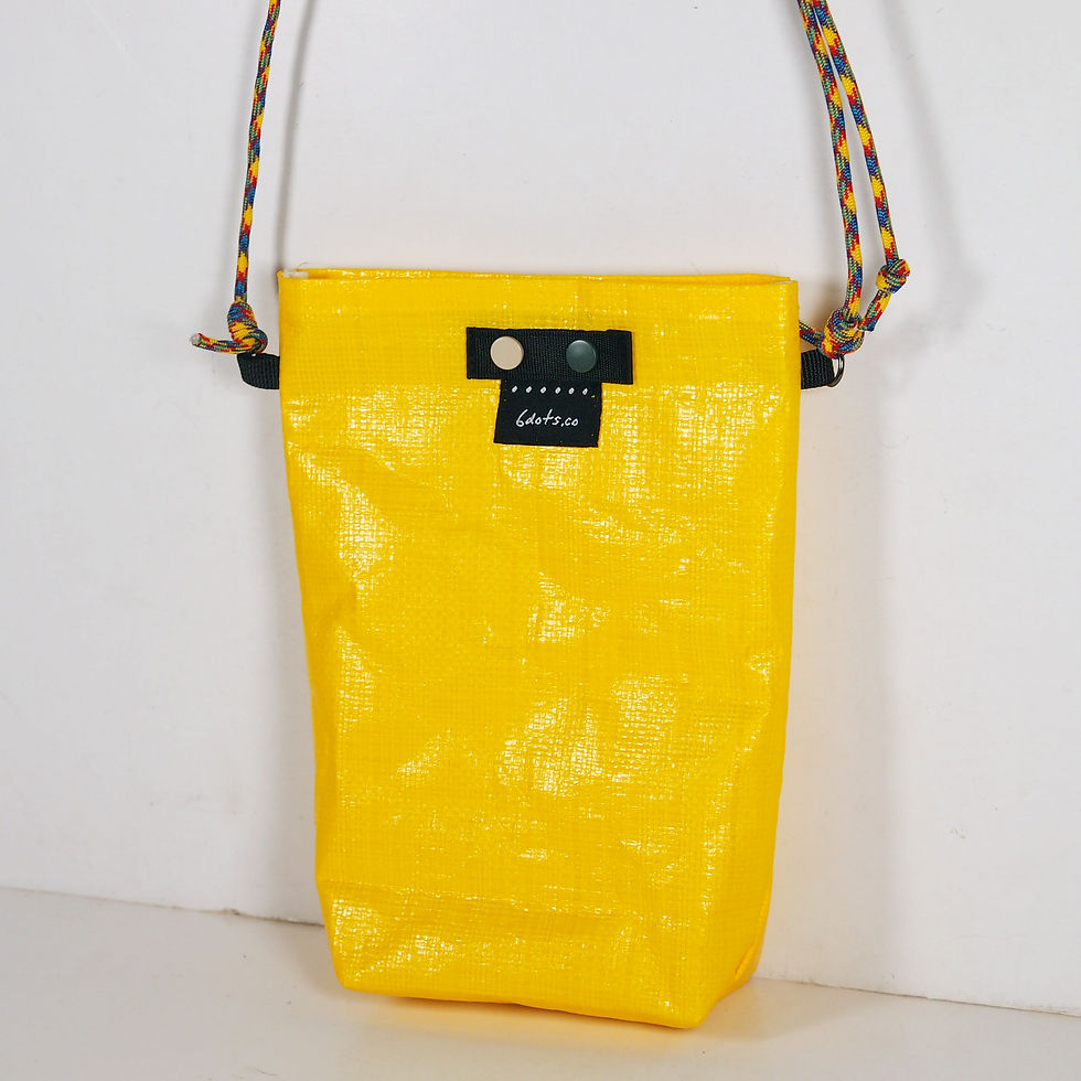 サムネイル： 6DOTS 超軽量ポリエチレンサコッシュ ミニマルサコッシュ SACOCHE ハイカーサッチェル (黃)
