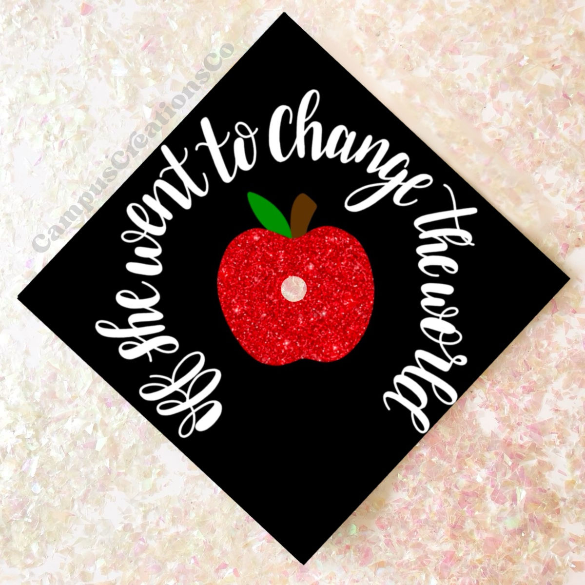 Glitter Apple Off She Went