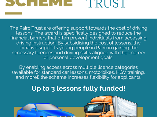 YOUTH ENABLEMENT AWARD 2025 - Driving Lesson Funding