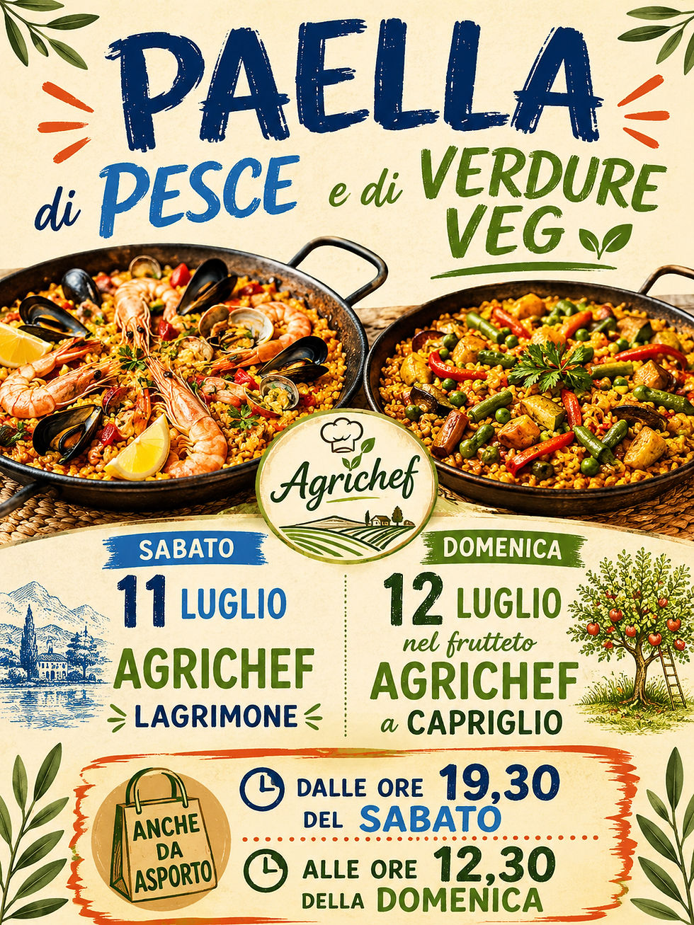 Paella di pesce e di verdure