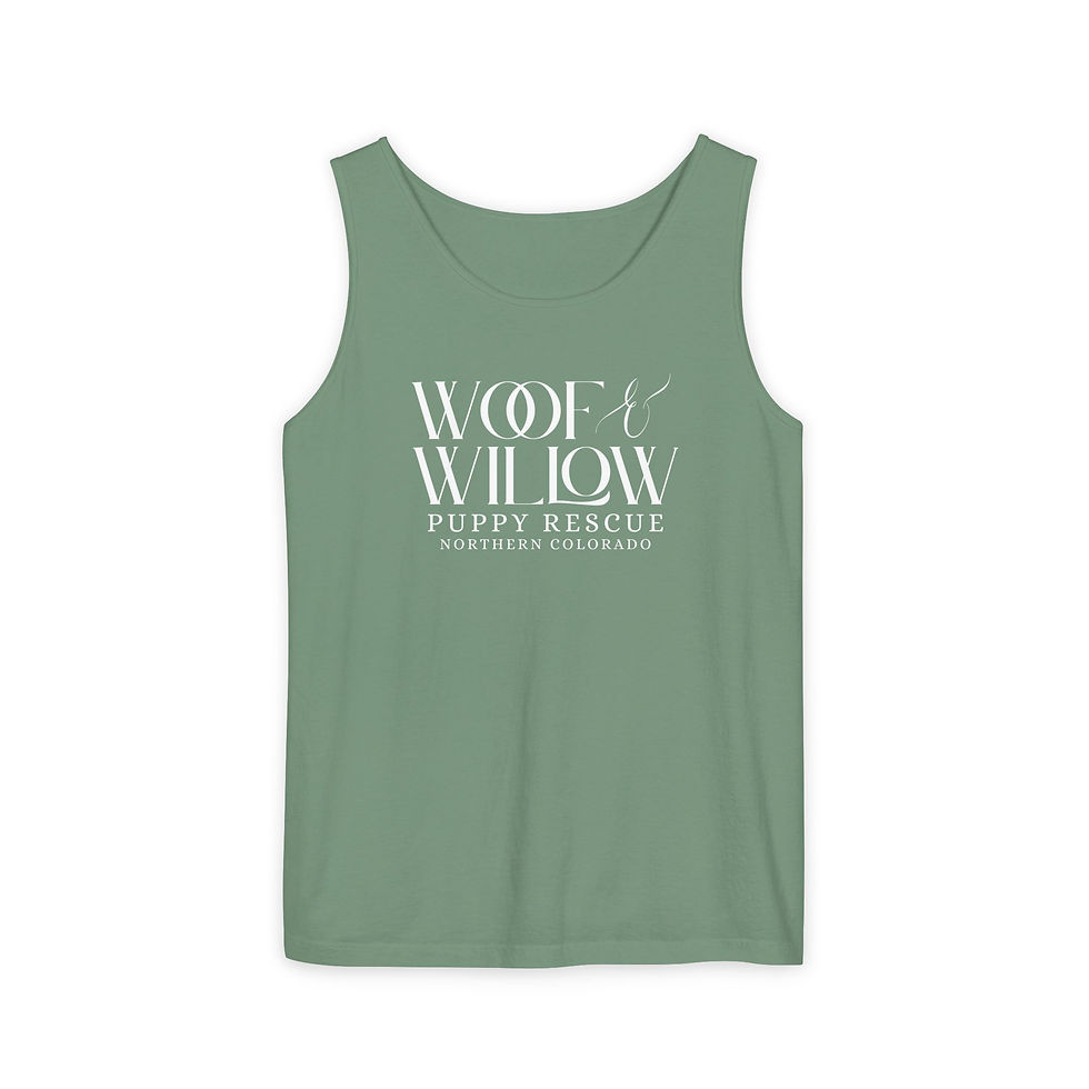 Thumbnail: Woof & Willow Tank Top — Charity Dog Rescue Fundraiser Tank