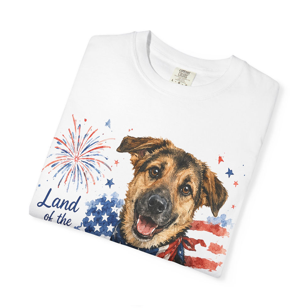 Thumbnail: 4th of July Woof & Willow T-Shirt — Patriotic Dog Rescue Tee