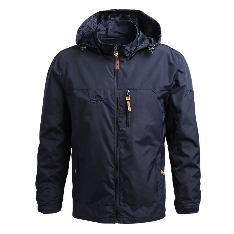 Thumbnail: Windbreaker Men Tactical Jacket Waterproof Outdoor Hooded Coat Sports Military E