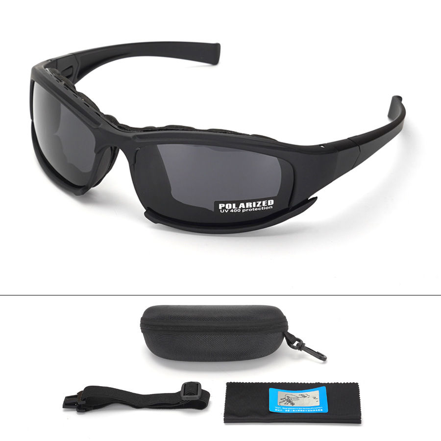 Thumbnail: New 4 Lens Tactical Goggles - Polarized Windproof & Dustproof Safety Glasses for