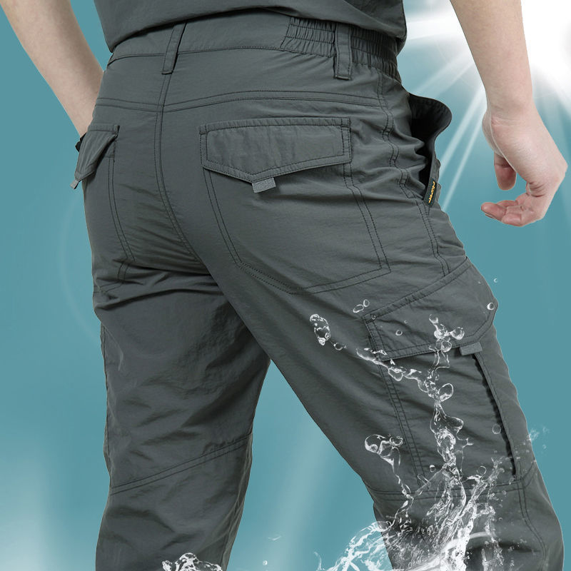 Thumbnail: 2023 Outdoor Waterproof Tactical Cargo Pants Men Breathable Summer Casual Army M
