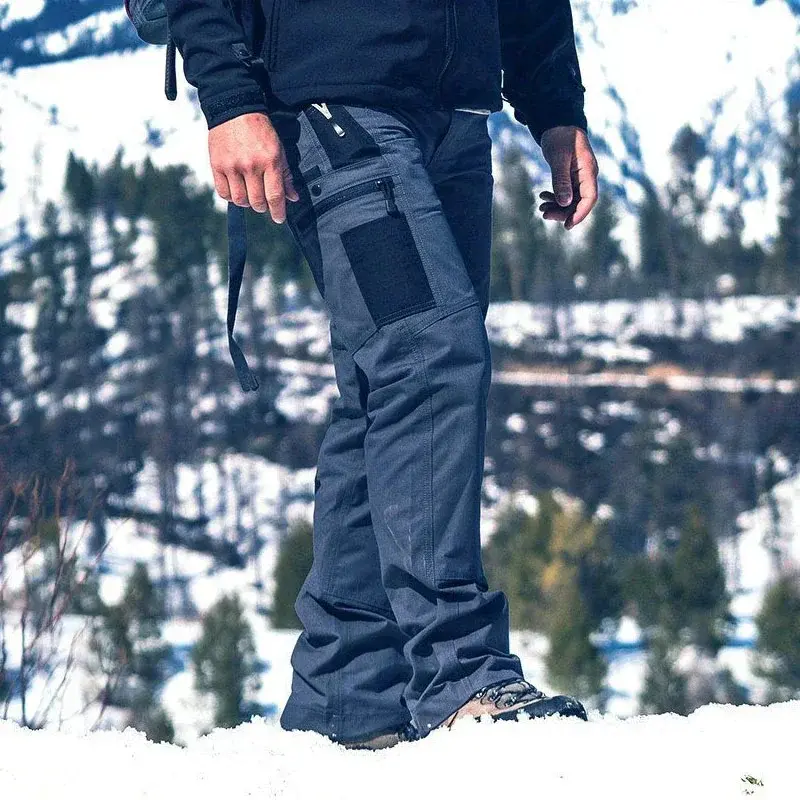 Thumbnail: Wear Resistant Work Pant Man Multi-Pocket Straight Cargo Trousers Outdoor