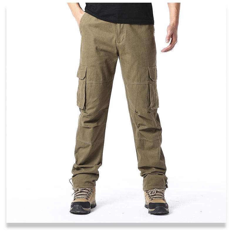 Thumbnail: Large Pocket Loose Overalls Men's Outdoor Sports Jogging Tactical Pants Elastic 
