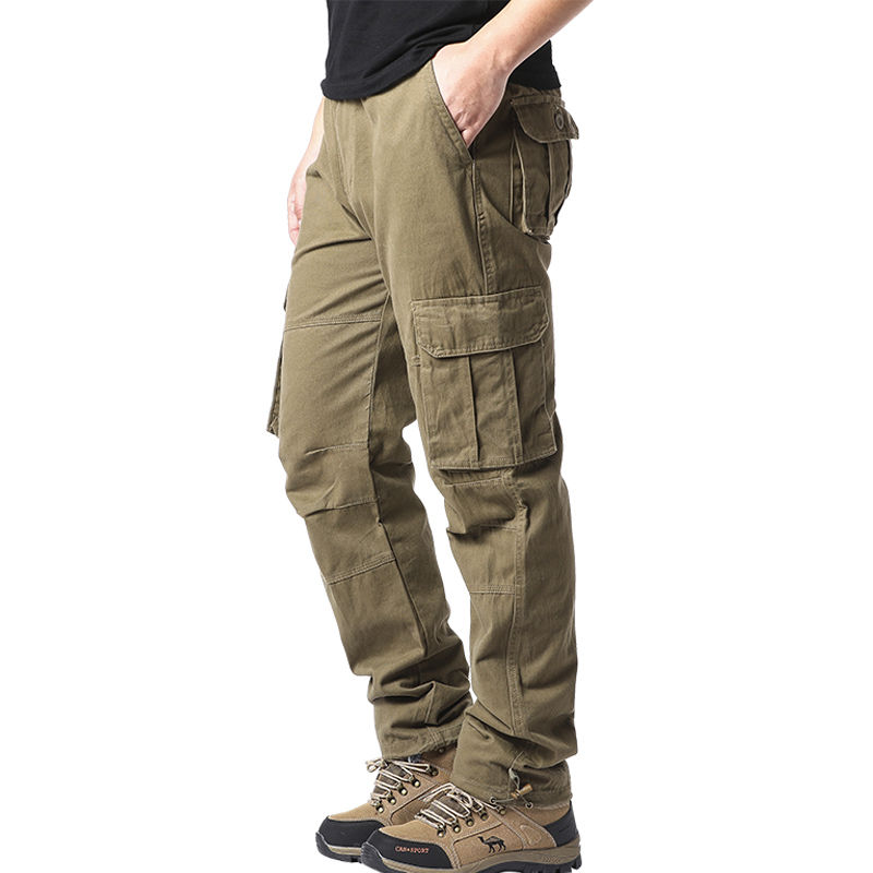 Thumbnail: Large Pocket Loose Overalls Men's Outdoor Sports Jogging Tactical Pants Elastic 