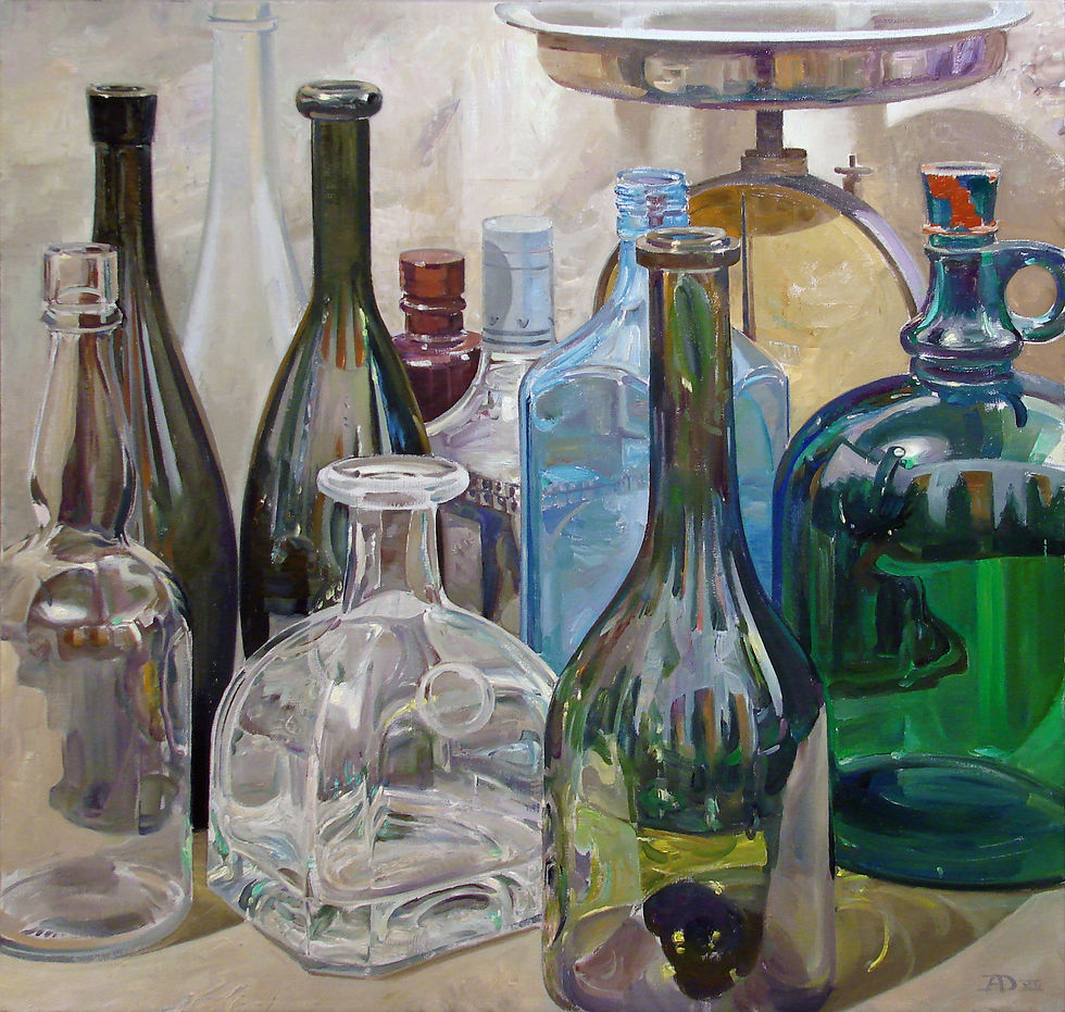 Стеклотара X, 95x100, холст, масло
