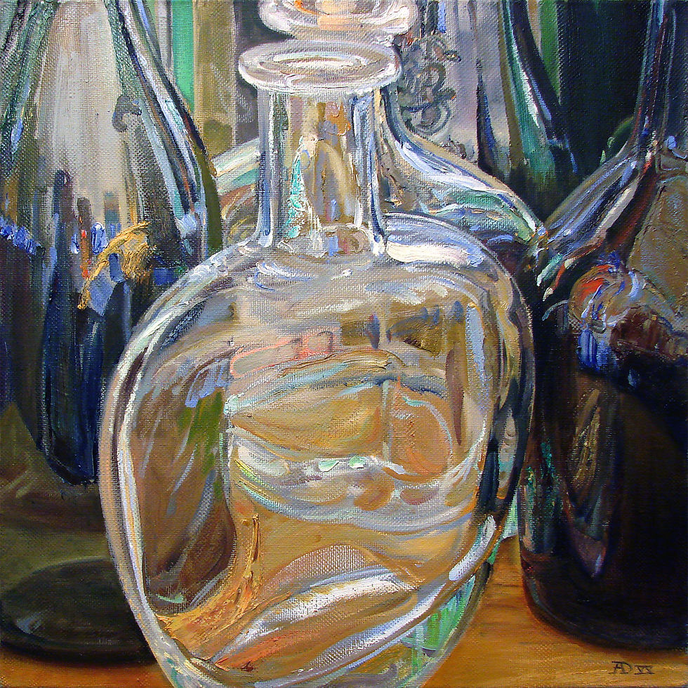 Стеклотара XXI, 60x60, холст, масло