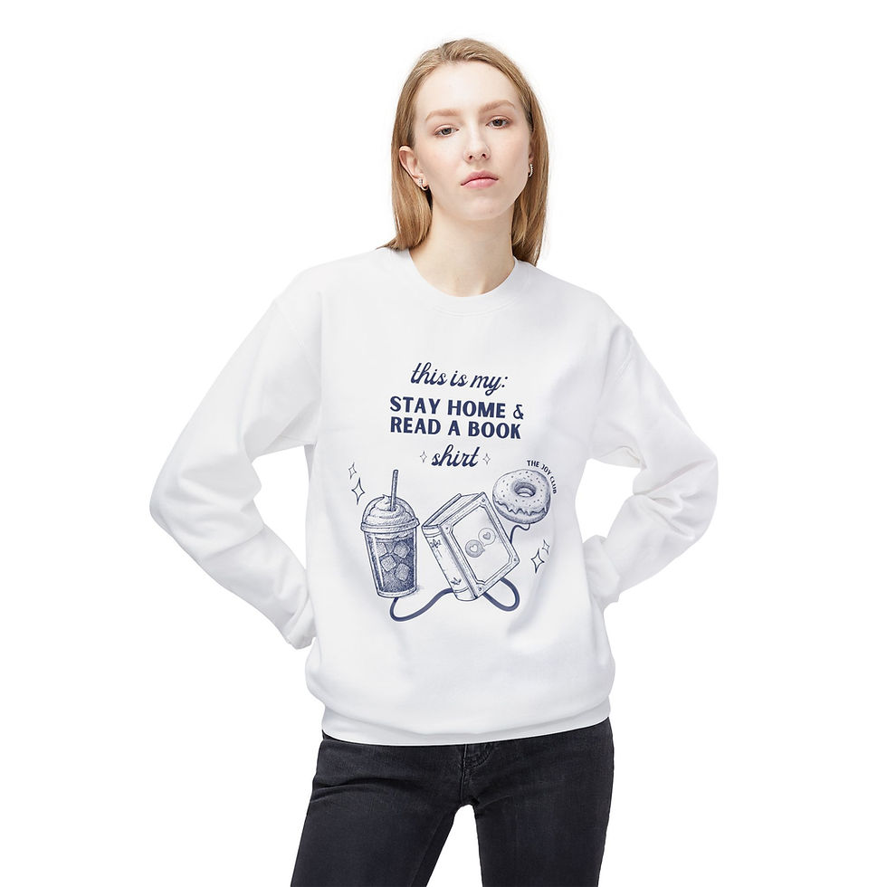 Thumbnail: Stay Home & Read Shirt Fleece Crewneck