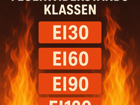 Feuerwiderstandsklassen EI30 bis EI120