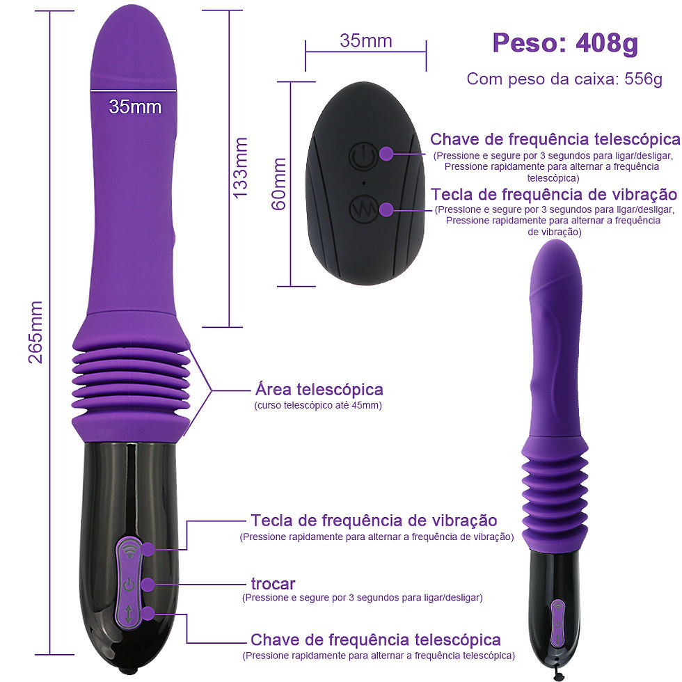 Thumbnail: Dispositivo Vibrador de Controle Remoto com Sucção Automática