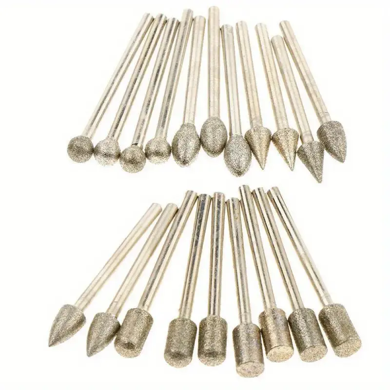 Thumbnail: Conjunto de 20 Cabeças de Moagem de Diamante para Escultura em Jade e Lixamento