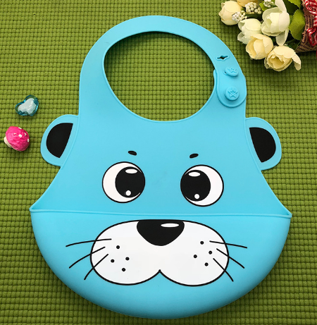 Thumbnail: Silicone Waterproof Adjustable Cartoon Bibs for Kids