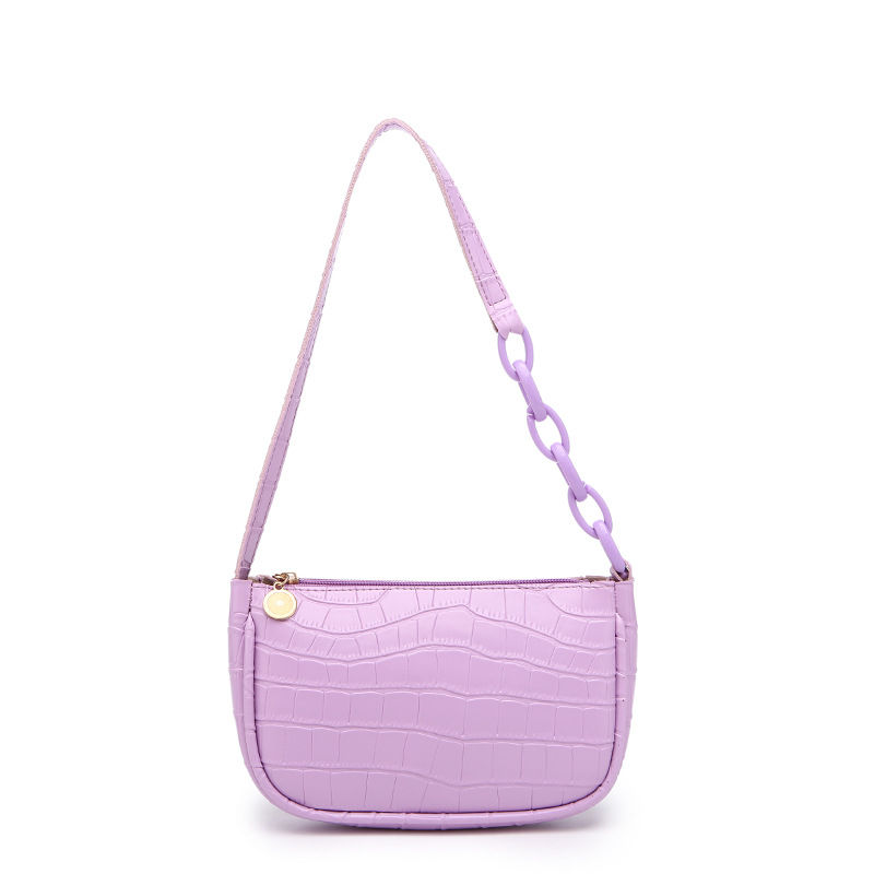 Thumbnail: Crocodile Design Women's Shoulder Handbag and Bag