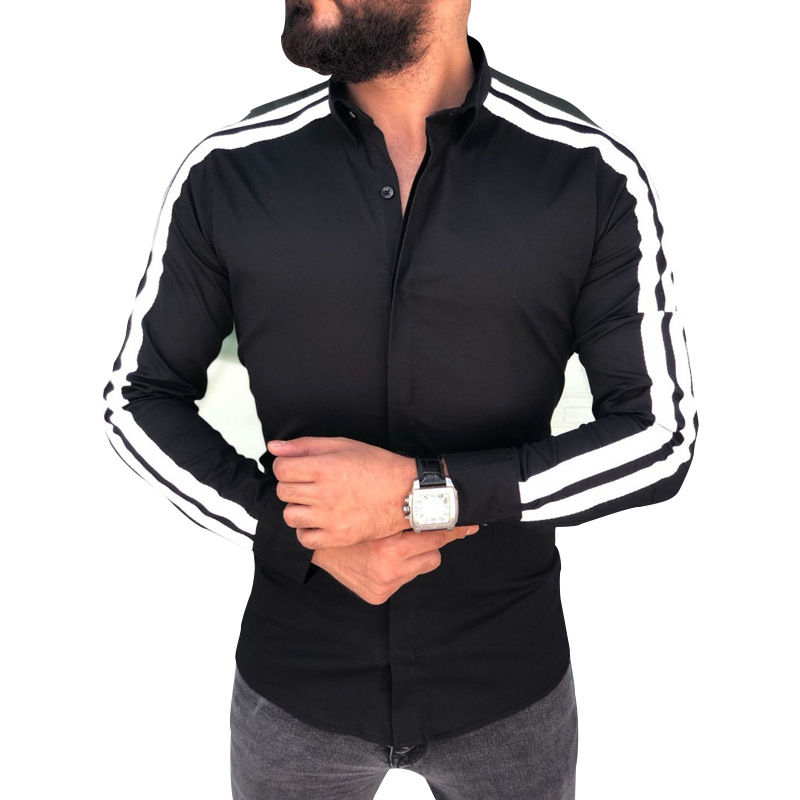 Camisa Masculina de Manga Longa Listrada - Fornecedor por Atacado