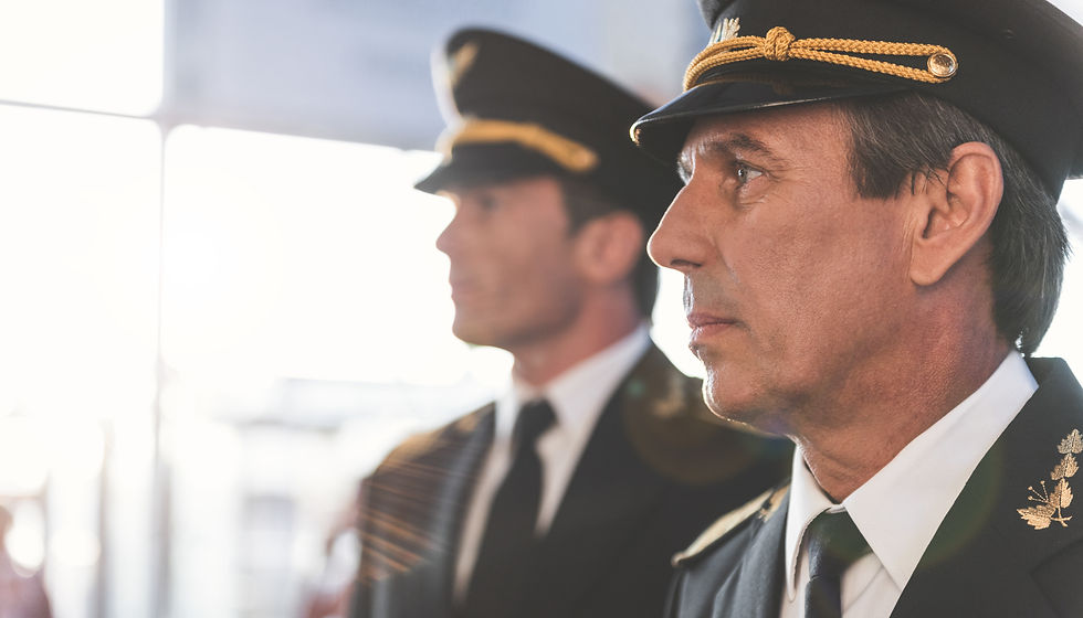 Pilots standing in uniform