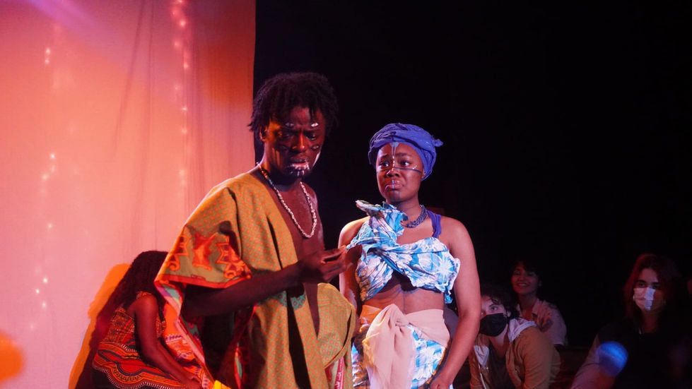 Baa Akua comforting his wife, Iya