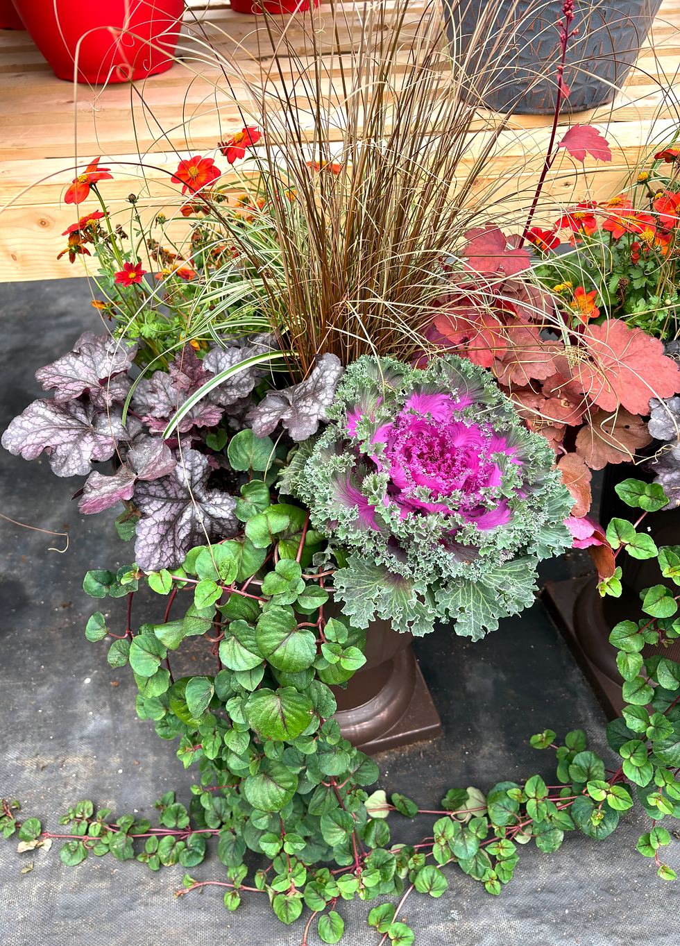 Thumbnail: Autumn Bronze Urn Patio Planter
