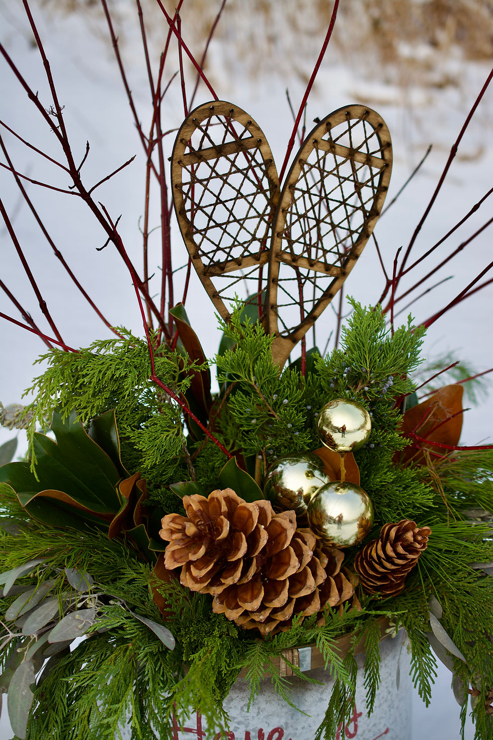 Thumbnail: Rustic Snowshoe - Outdoor Patio Pot