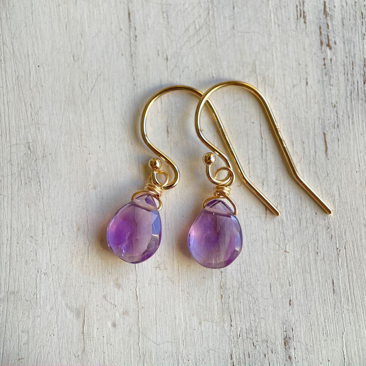 Boucles d'oreilles améthyste