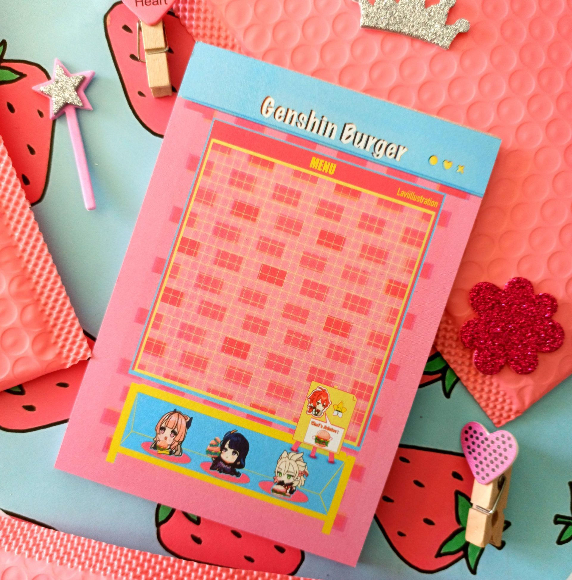 Genshin Burger notepad