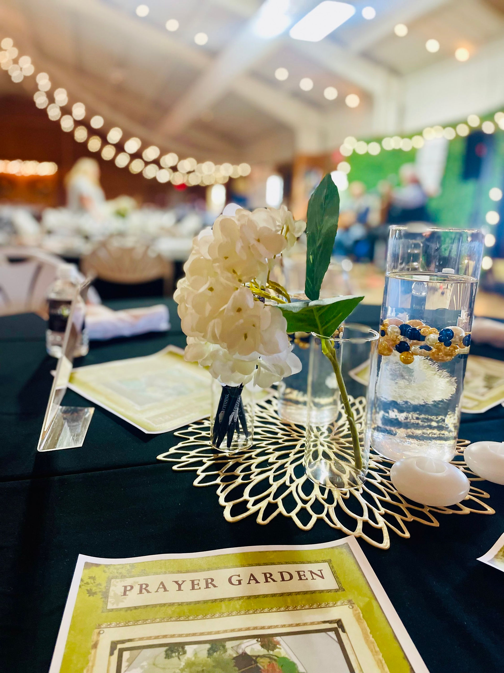 Amarillo event space set up for fundraising luncheon sponsored by local business. Large venue hosts large business events during the week.