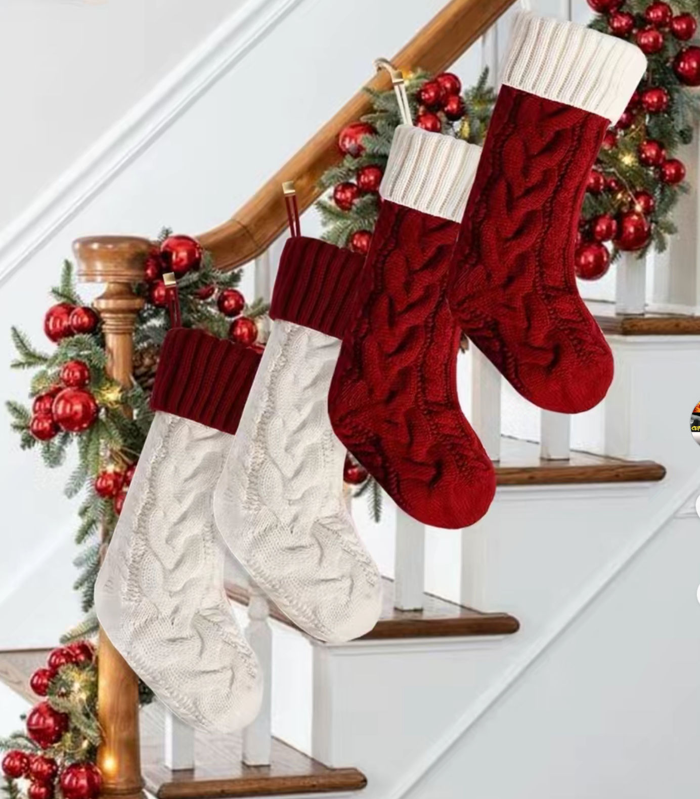 Embroidered  Christmas stockings