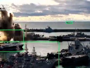 우크라 3억짜리 수중 드론 이용 5000억 짜리 러시아 잠수함 폭파