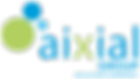 Aixial company logo in green and blue