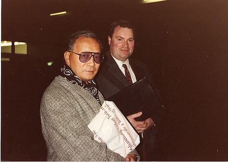 Nico Delaive 与 Walasse Ting 在阿姆斯特丹一起。