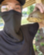 Dalton holding a turtle