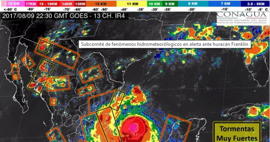 Subcomité de fenómenos hidrometeorólogicos en alerta ante huracán Franklin