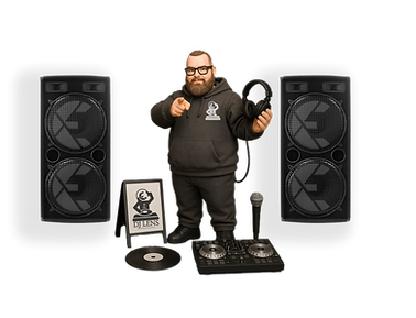 logo DJ with speekers Eye Lens