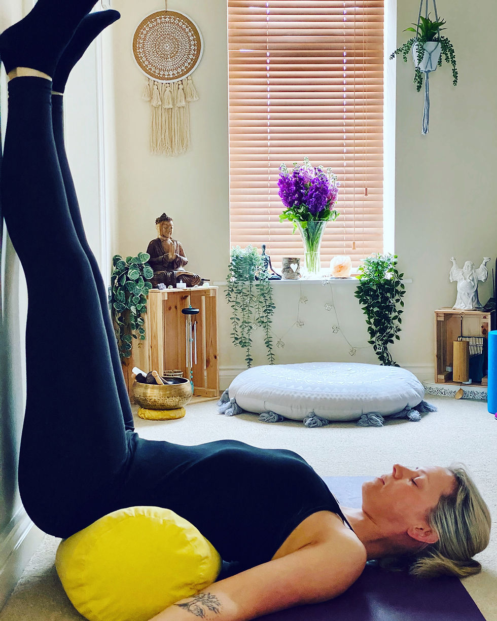 'Legs up The Wall' pose is a great way to counteract the effects of sitting or standing for long periods of time.