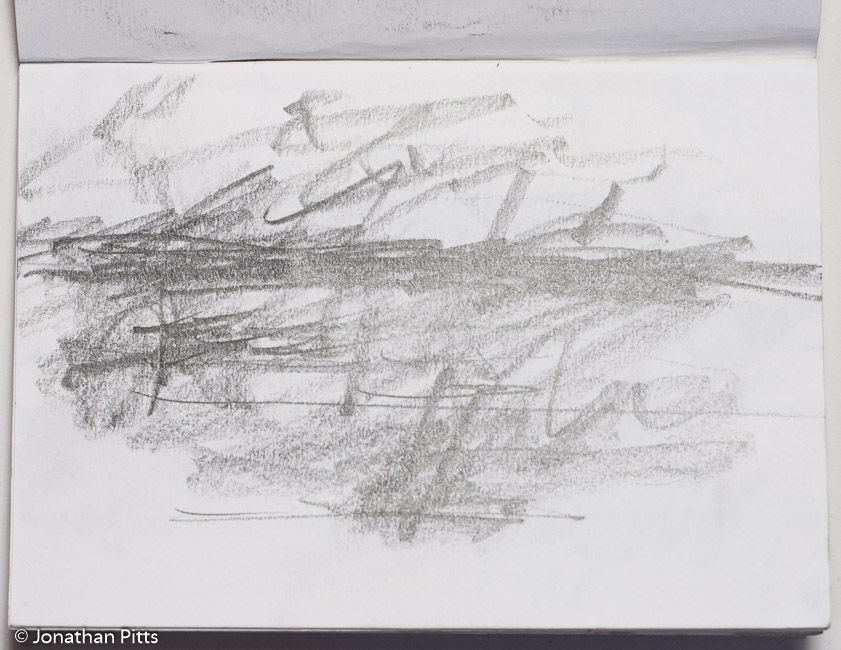 Jonathan Pitts Sketch of the River Thames near Marlow