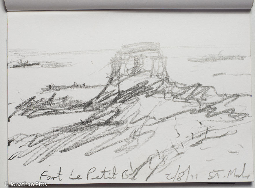 Jonathan Pitts pencil sketch