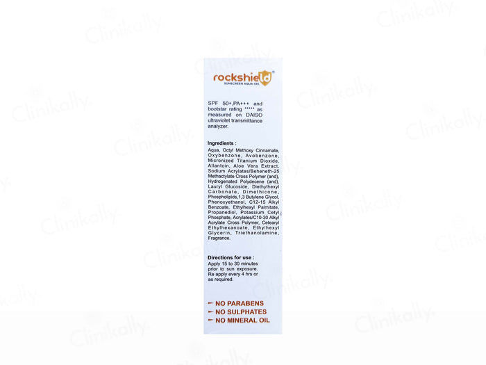 Thumbnail: Rockshield Sunscreen Aqua Gel SPF 50 PA+++, 50ml Each (Pack of 2)