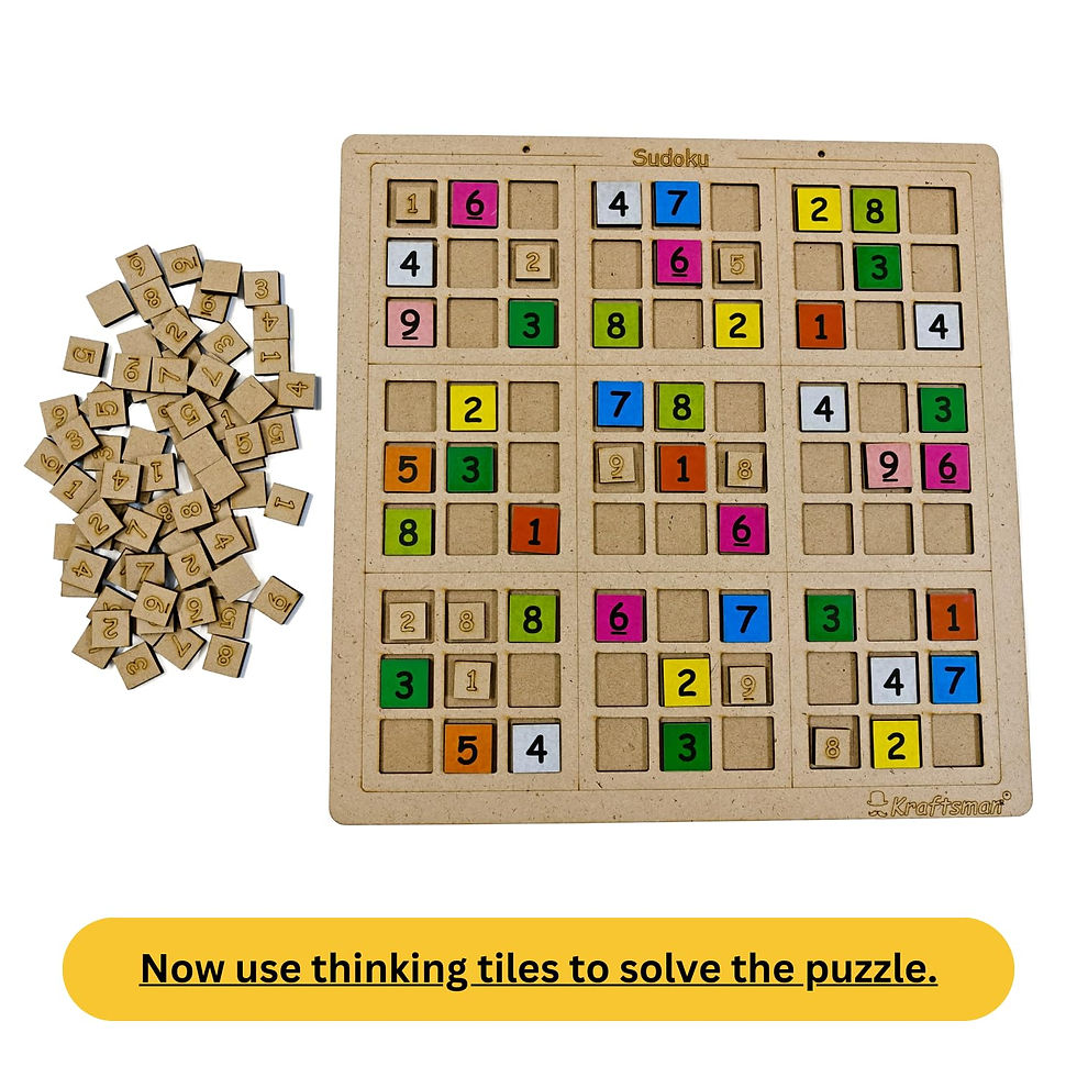Thumbnail: Kraftsman Wooden Sudoku Puzzle Challenge Board Game