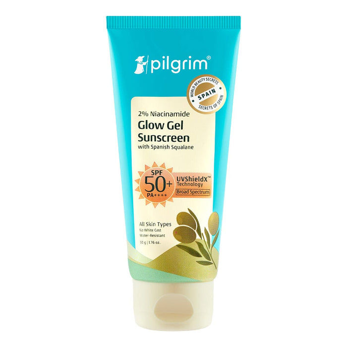 Pilgrim 2% Niacinamide Glow Gel Sunscreen SPF 50+ PA+++,50gm