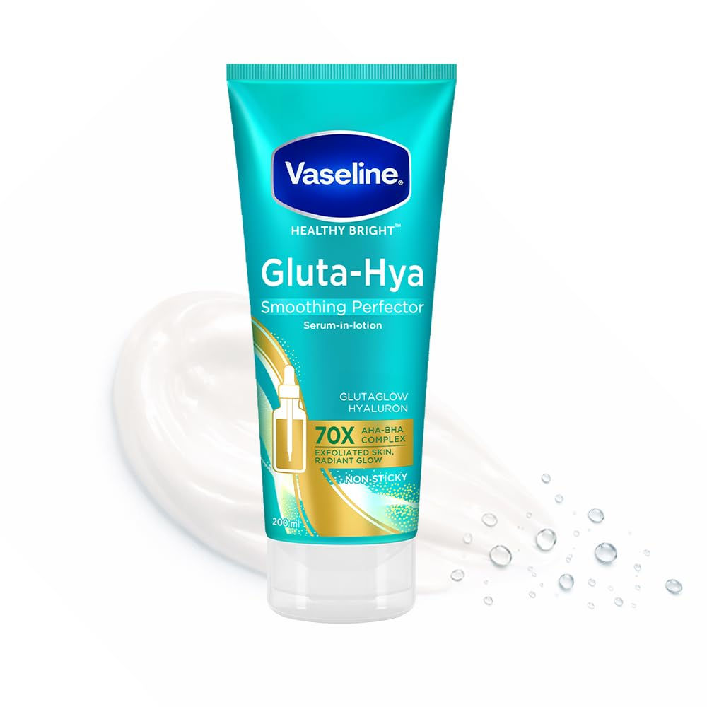 Vasline Gluta Hya AHA BHA Exfoliating Lotion 200ml Each (Pack of 2)