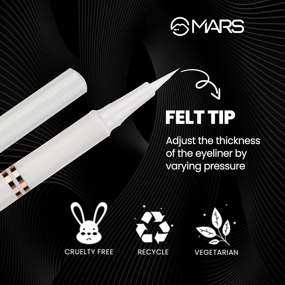 Thumbnail: MARS Smudge Proof Liquid Pen Eyeliner,White,1.5gm Each (Pack of 2)