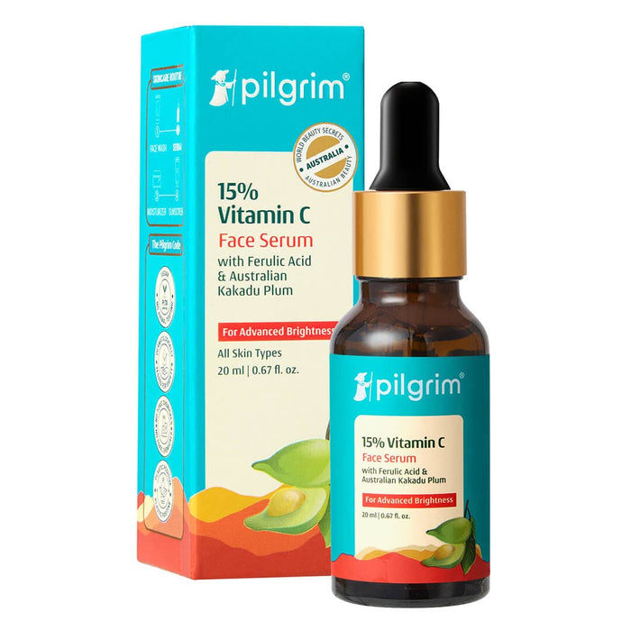 Pilgrim 15% Vitamin C Face Serum For Advanced Brightness, 20ml
