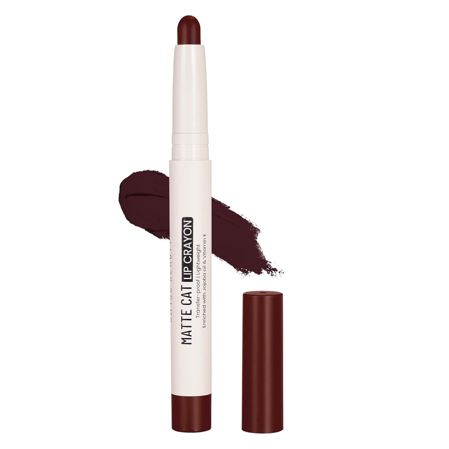 2X Swiss Beauty Non-Transfer Matte Cat Lip Crayon, 1.5gm Each (Wine Berry)